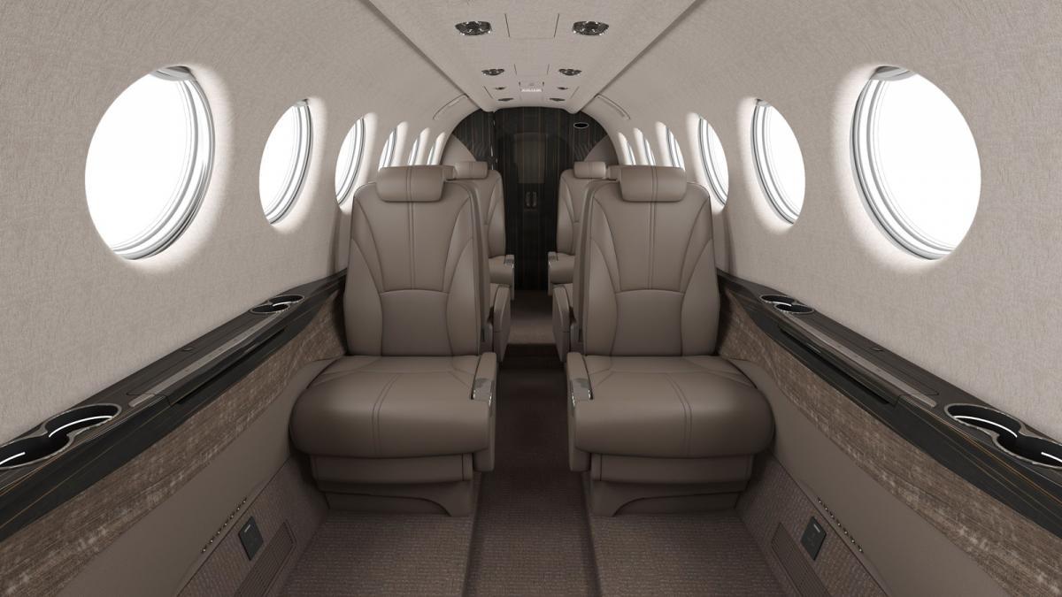 Beechcraft King Air 360 cabin for Opa-locka charter