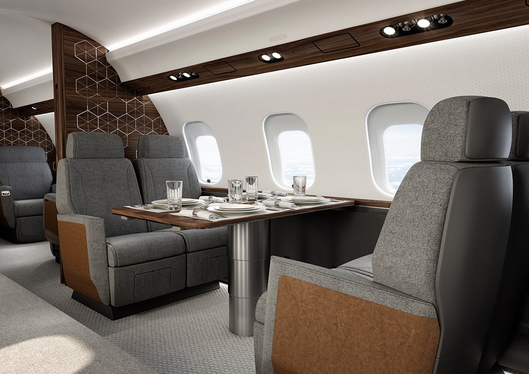 Bombardier Global 6500 cabin for Opa-locka charter