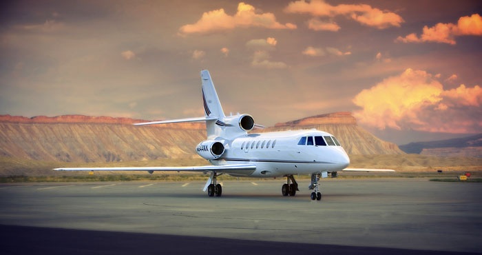 Dassault Falcon 50 cabin for Opa-locka charter