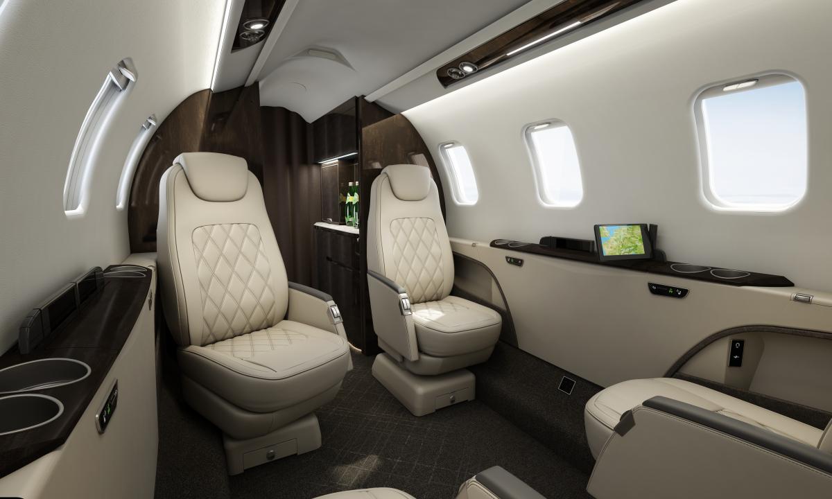Learjet 75 cabin for Opa-locka charter