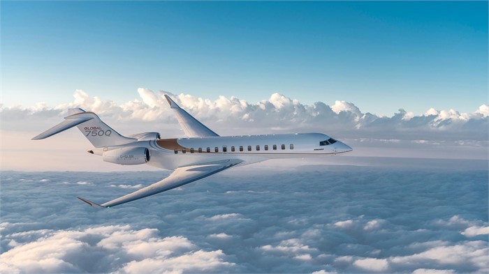 Bombardier Global 7500 cabin for Opa-locka charter