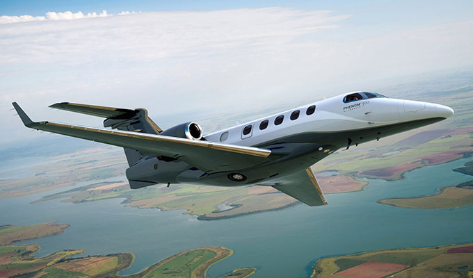 Embraer Phenom 300 cabin for Opa-locka charter