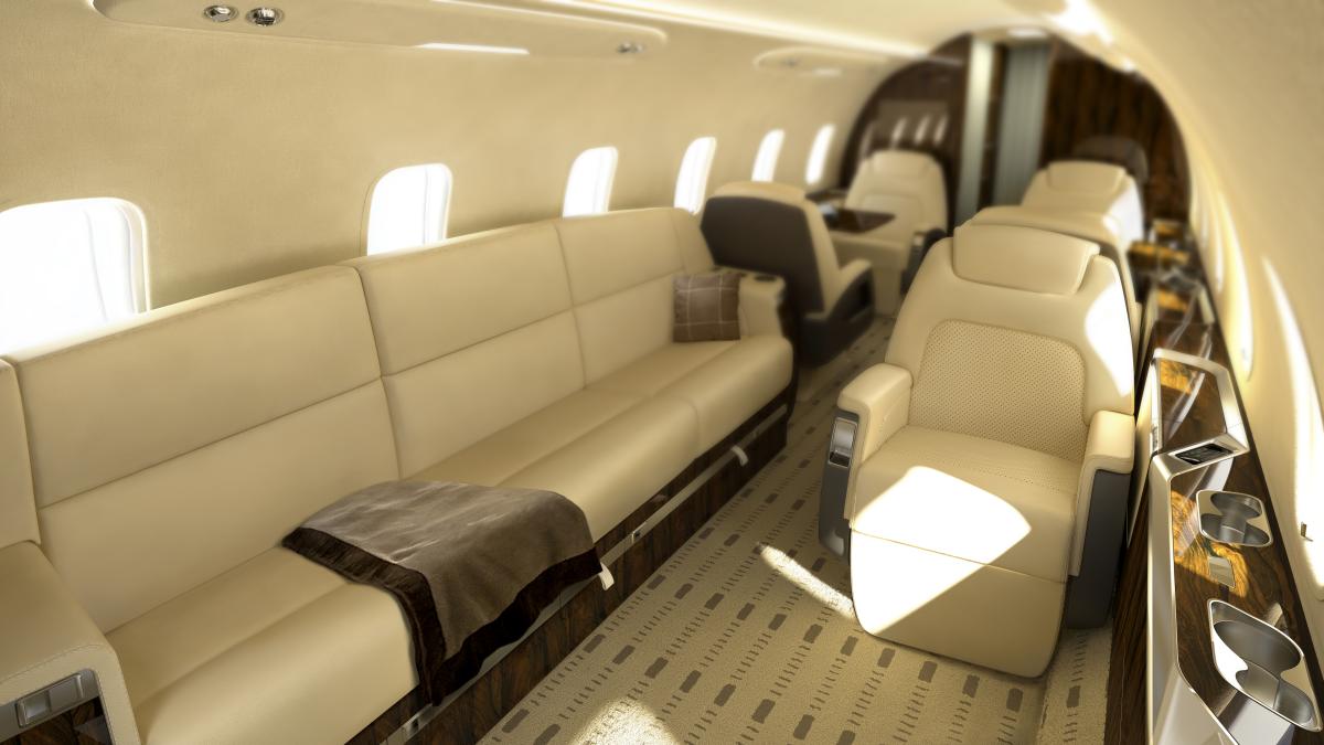 Bombardier Challenger 3500 cabin for Opa-locka charter